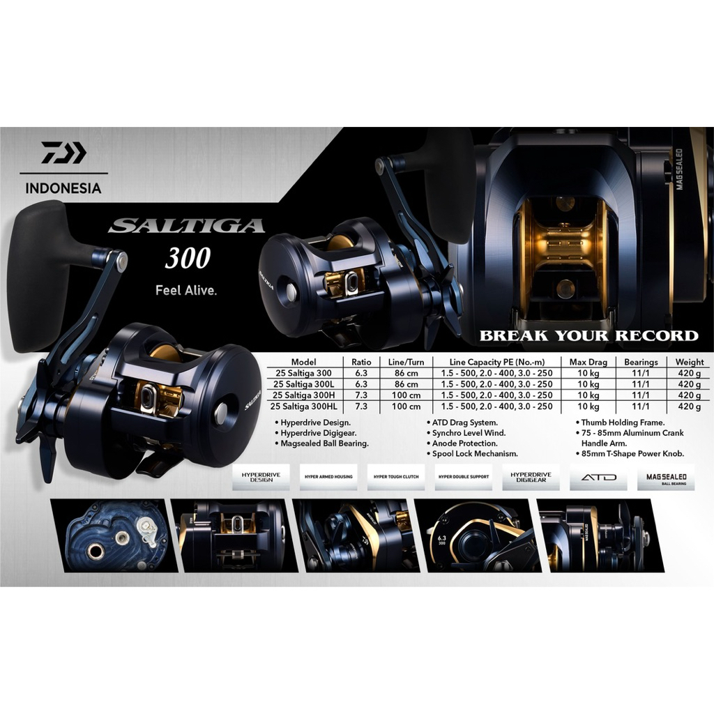 REEL DAIWA 25 SALTIGA 300