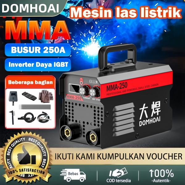 DOMHOAI MMA-250 Mesin Las Inverter 450 Watt Mesin Las Listrik Murah Mini Kecil Inverter