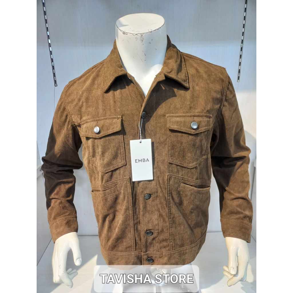 Jaket Corduroy EMBA [Original] 427 02601 0502 (Slim Fit)
