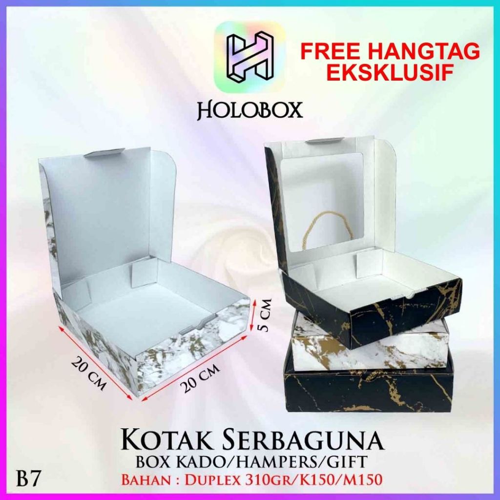

Kotak Kado Hampers Baju / Box Mika Marble / Dus Souvenir / 20x20x5 / B7-06-07