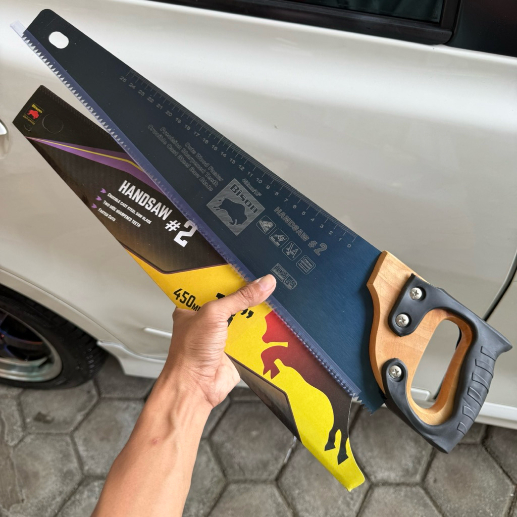 Gergaji BISON Asli Gergaji kayu bambu Triplek Gergaji Pertukangan