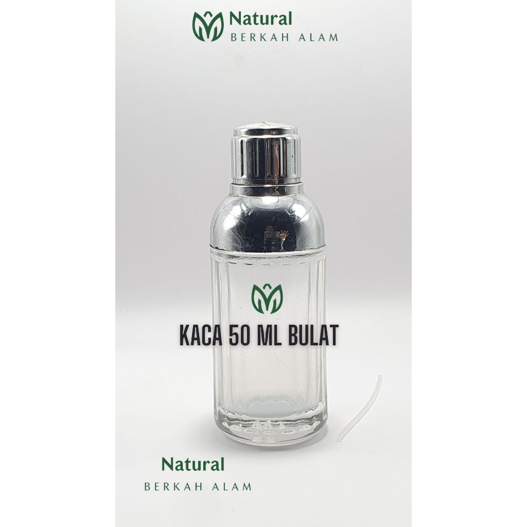 Botol Parfum Kaca 50 Ml Bulat 100 G Ttp Silver Am / Botol Parfum Kosong / Botol Kaca Parfum 100 Gr
