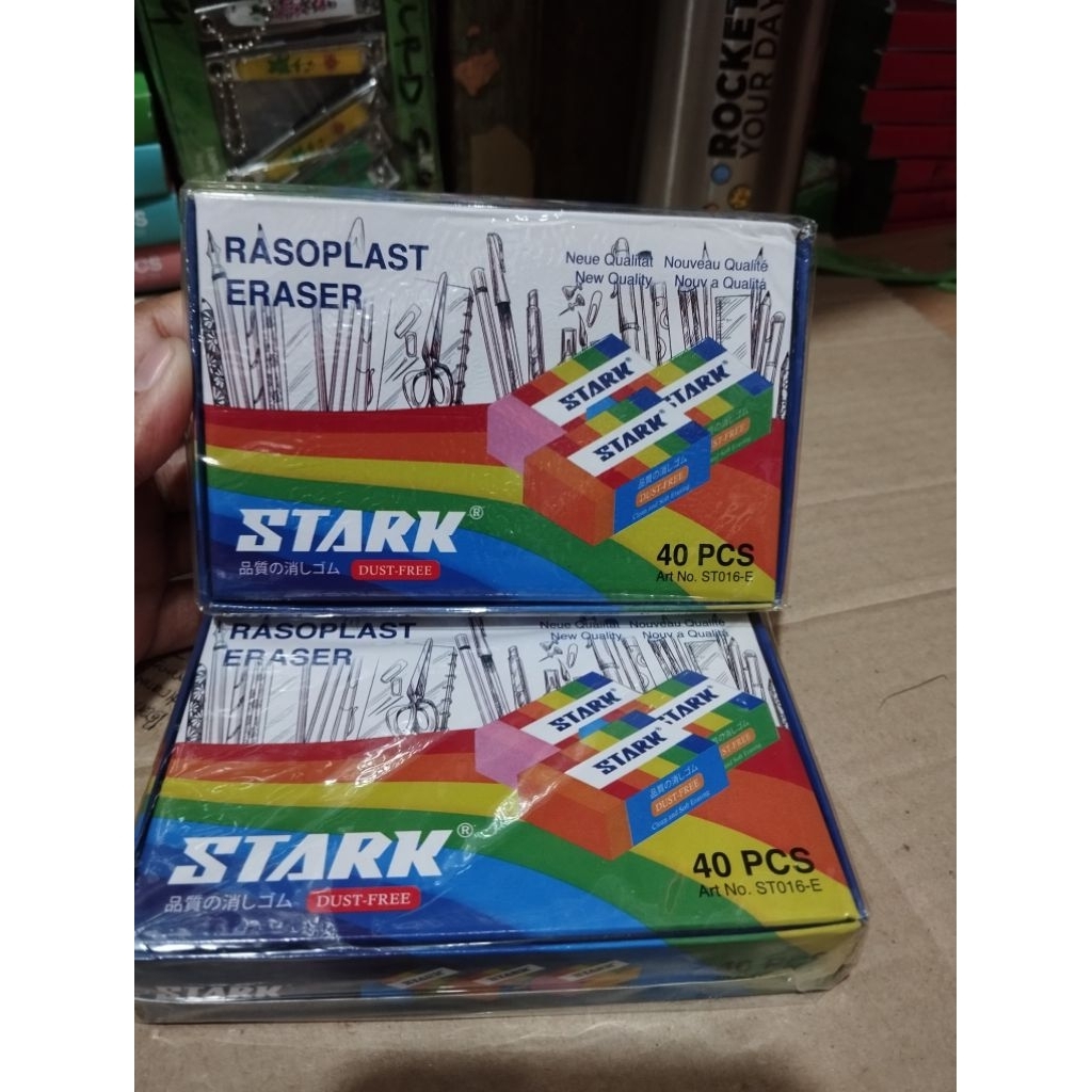 PENGHAPUS PENSIL ERASER YOEKER 1 PAK ISI 40 PCS HITAM DAN PUTIH