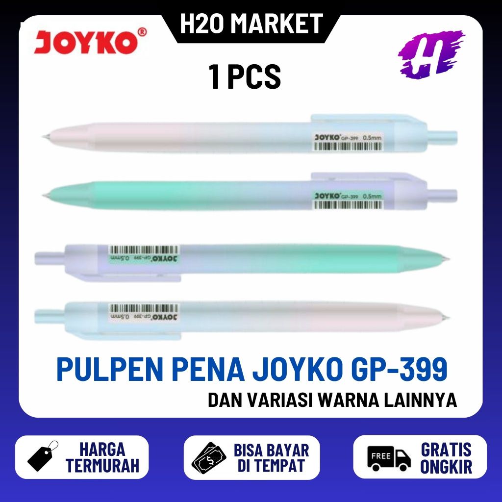 

❤️H2O❤️ Bolpen Gel Pen Pulpen Pena Joyko GP-399 0.5 mm ( 1 Pc )