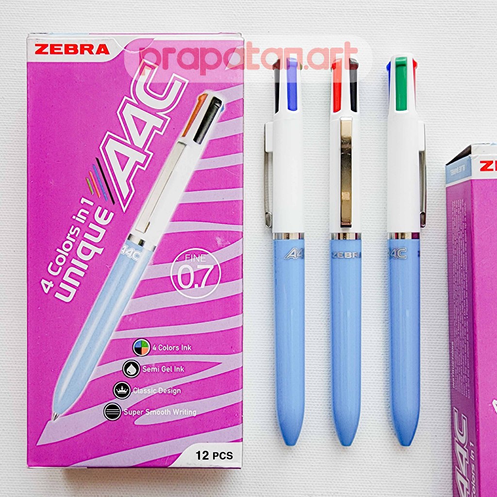 

Zebra 4 Colors in 1 4AC Ball Pen 0.7mm | Ballpoint | Pulpen Pena