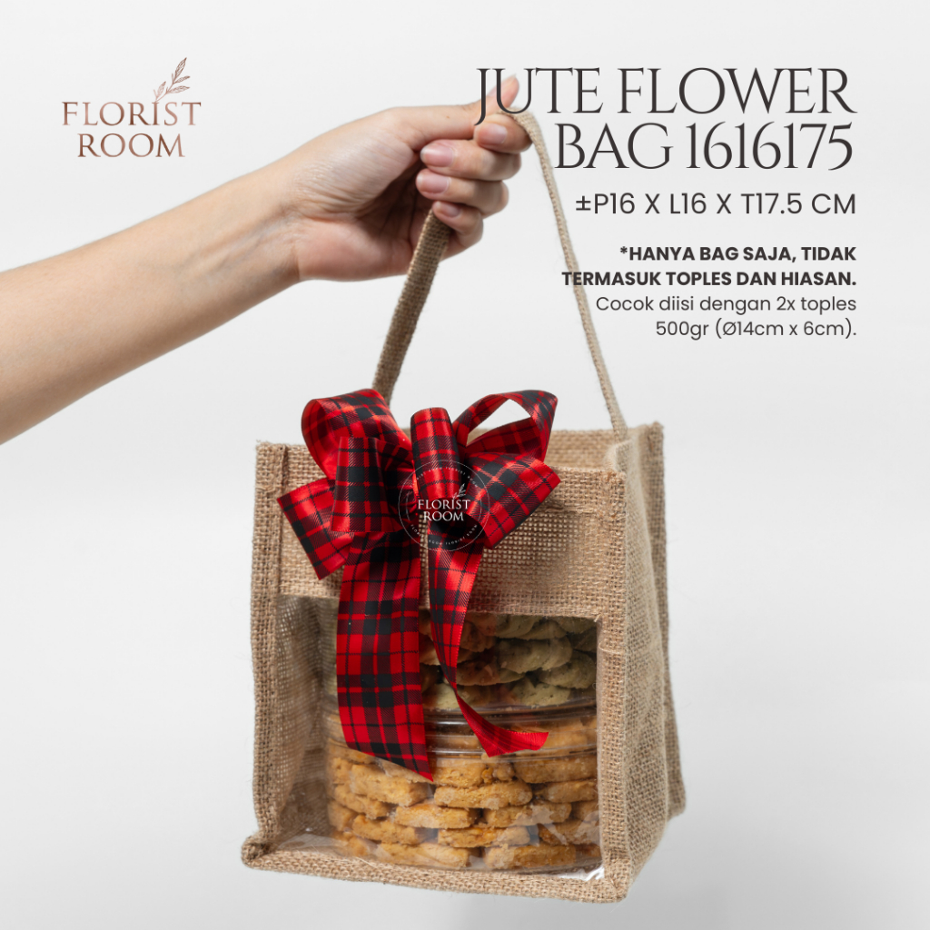 Jute Flower Bag 1616175 - Goodie Bag Hampers