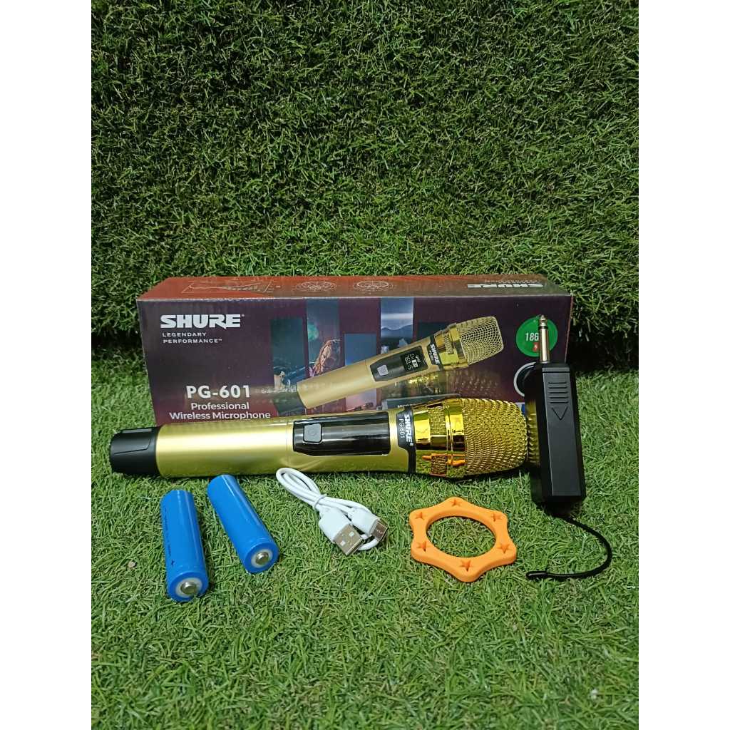 mic Shure PG 601 Wireless isi 1 Gold emas handheld pegang mic chas cas