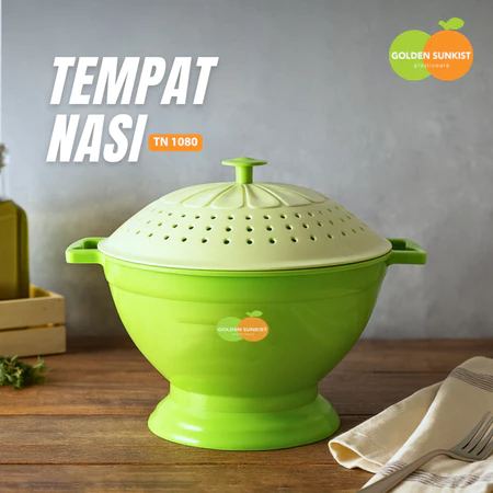 Golden Sunkist Tempat Nasi Plastik Set Tutup Wakul Baskom TN 1080