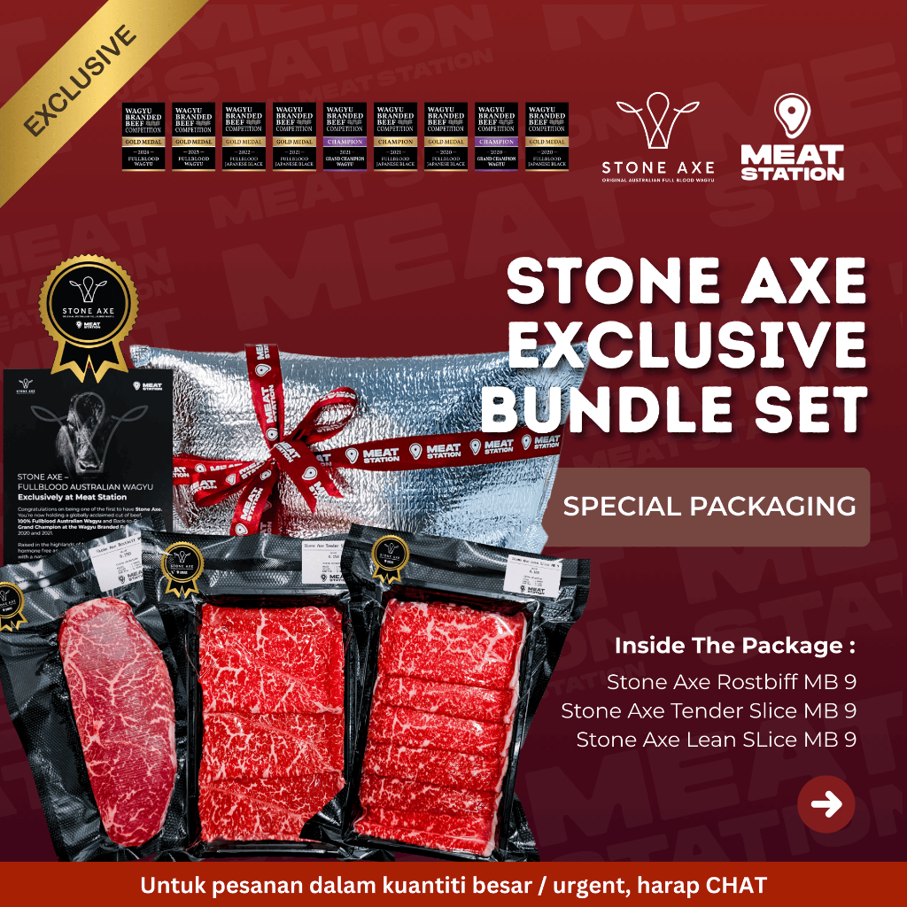 

STONE AXE EXCLUSIVE BUNDLE SET ( Special Packaging )/ Grill/ Shabu-Shabu/ Steak Cut