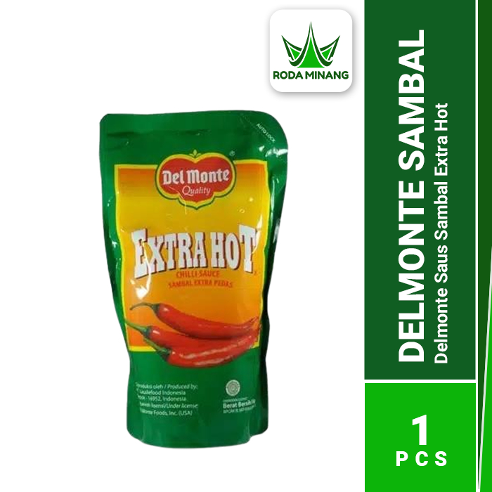 

Delmonte Sambal Extra Pedas Saos Cabe Chili Sauce Extra Hot Pouch Sause - 1 Kg