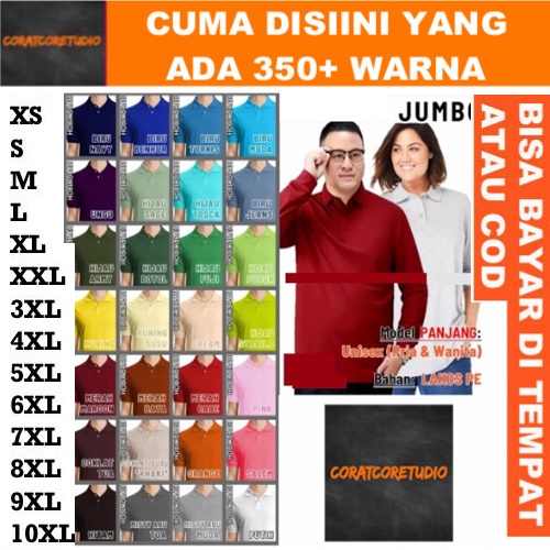 OT FASHION TC87 COLLECTION THE CLOVER 87 GRAYWOLF ANVI Kaos Polo PANJANG JUMBO 4XL 5XL - Pria Wanita