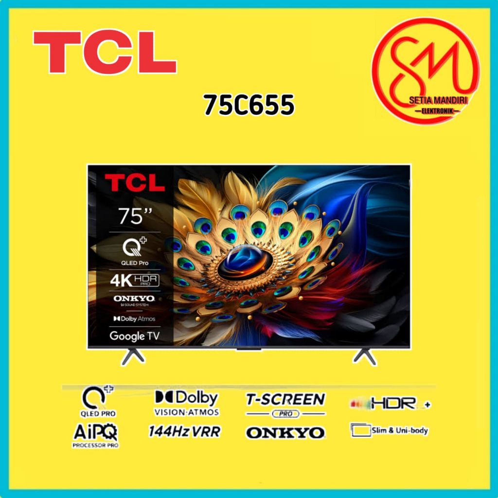 TCL 75P6K Smart Google TV LED 75 Inch - 4K UHD - Metallic Bezel-less - AiPQ Processor