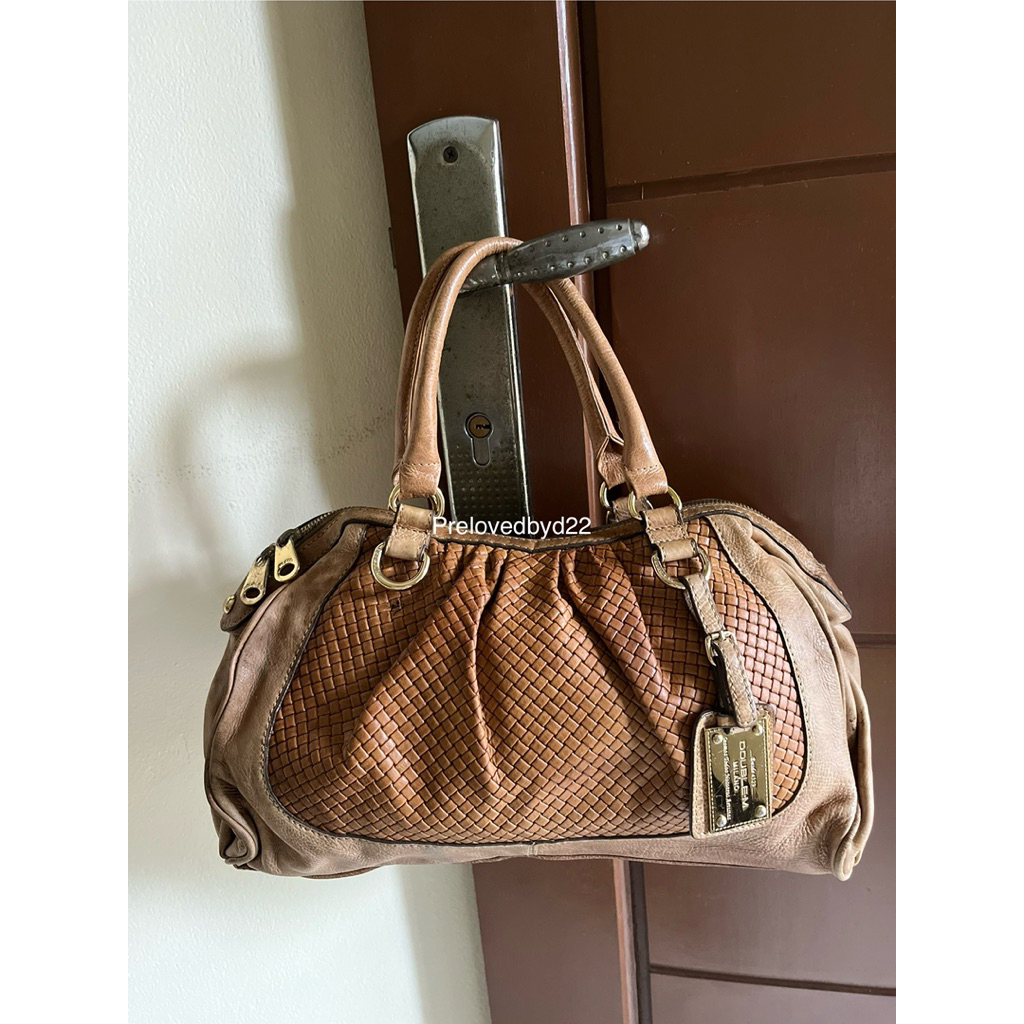 Tas Preloved Top Handle Handbag Double M Milano