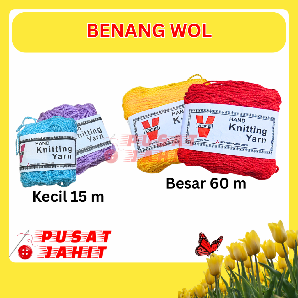 Benang WOL Warna Warni Rajut Sulam