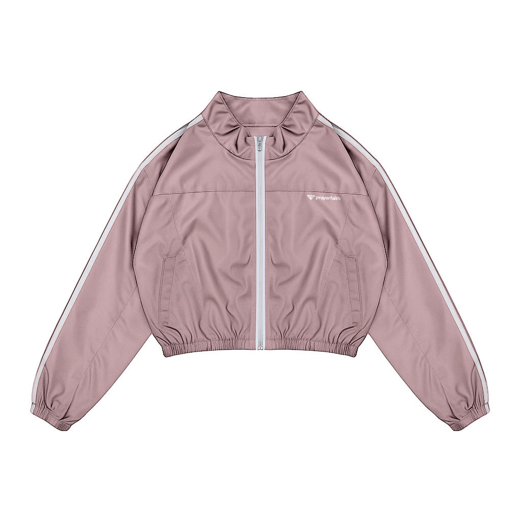 PRAYERFAITH - Jacket Wanita Crop Parasut