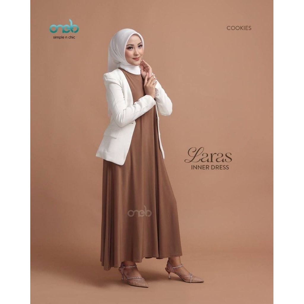 Inner dress LARAS by Oneto standart big size | inner dress | inner baju gamis | inner jersi tanpa le