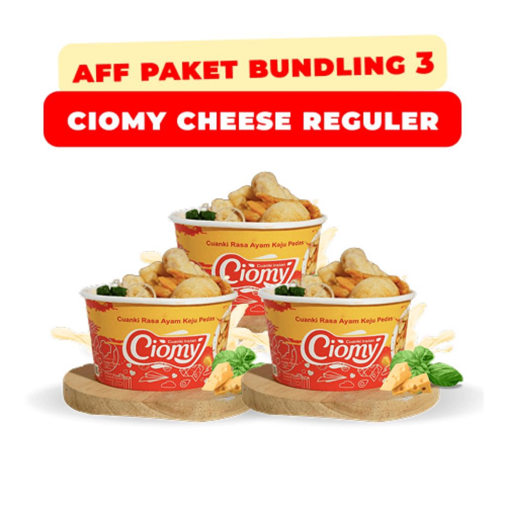 

Ciomy Cuanki Rasa Ayam Pedas Keju Cup Instan 75 gram Bundling 3 Cheese Tanpa Msg