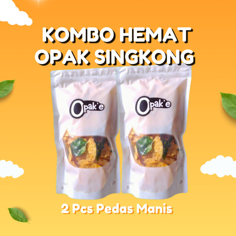 

PAKET KOMBO HEMAT OPAK SINGKONG PEDAS MANIS DAUN JERUK 2pcs