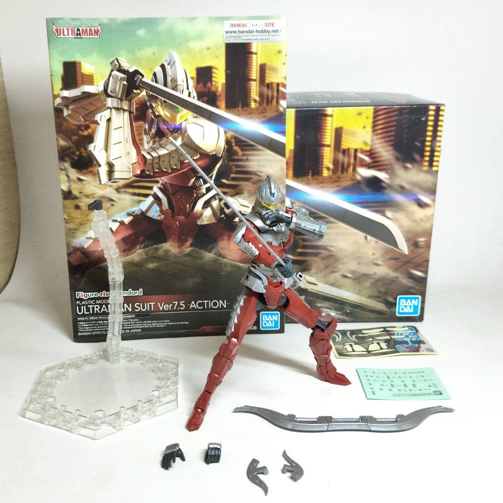 Bandai Figure-rise Standar Amplified Ultraman Suit Ver 7.5 Action / Model Kit 2nd Sudah Rakit X254
