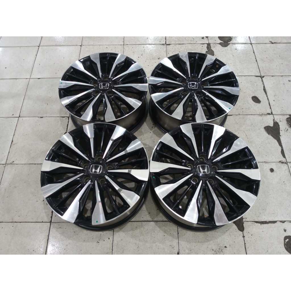 VELG ORI BEKAS MOBIL HONDA BRV MURAH RING 17 LEBAR 7 INCH HOLE 5 X 114,3 OFFSET 50 WARNA BLACK POLIS