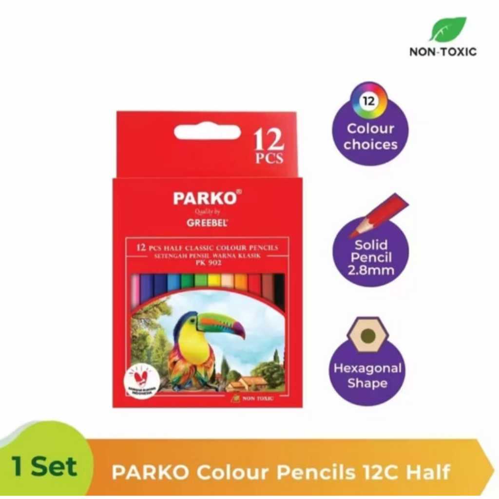 

Pensil Warna Greebel Parko Pendek 12 Warna PK902E/PK-902
