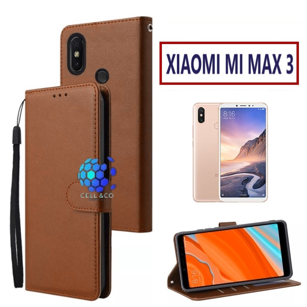 Case Type XIAOMI MI MAX 3 FLIP LEATHER WALLET PREMIUM FLIP CASE BUKA TUTUP KESING HP CASING FLIP CAS
