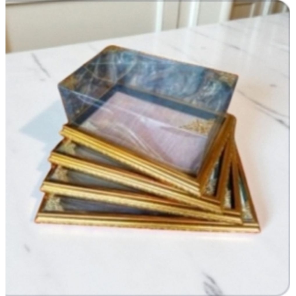 

parsel pernikahan Fiber Frame Parcel Mika Set Isi 4 Tempat Parsel Jewelry Perhiasan Rustic Wadah Mahar seserahan -