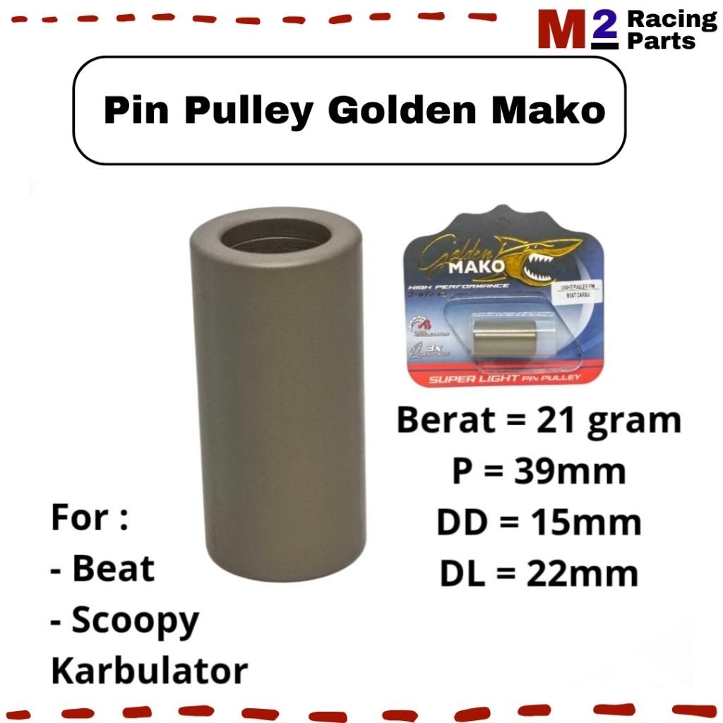 Pin Pulley Golden Mako Superlight Beat Scoopy Karbulator