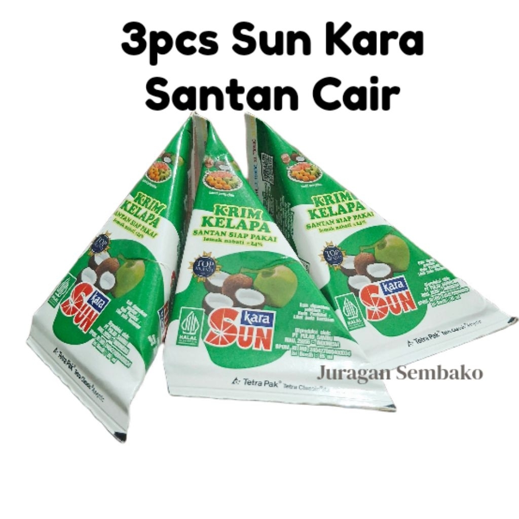 

3PCS SUN KARA SANTAN CAIR INSTAN KELAPA KENTAL 65ML