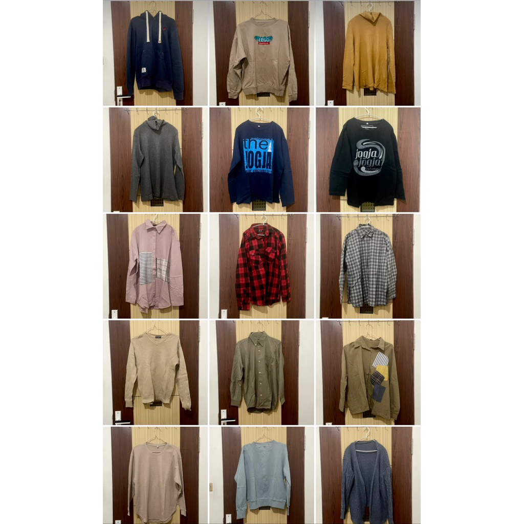 (PRELOVED) UNIQLO, THENBLANK, KEMEJA, SWEATER, CARDIGAN, JAKET, CELANA, ROK