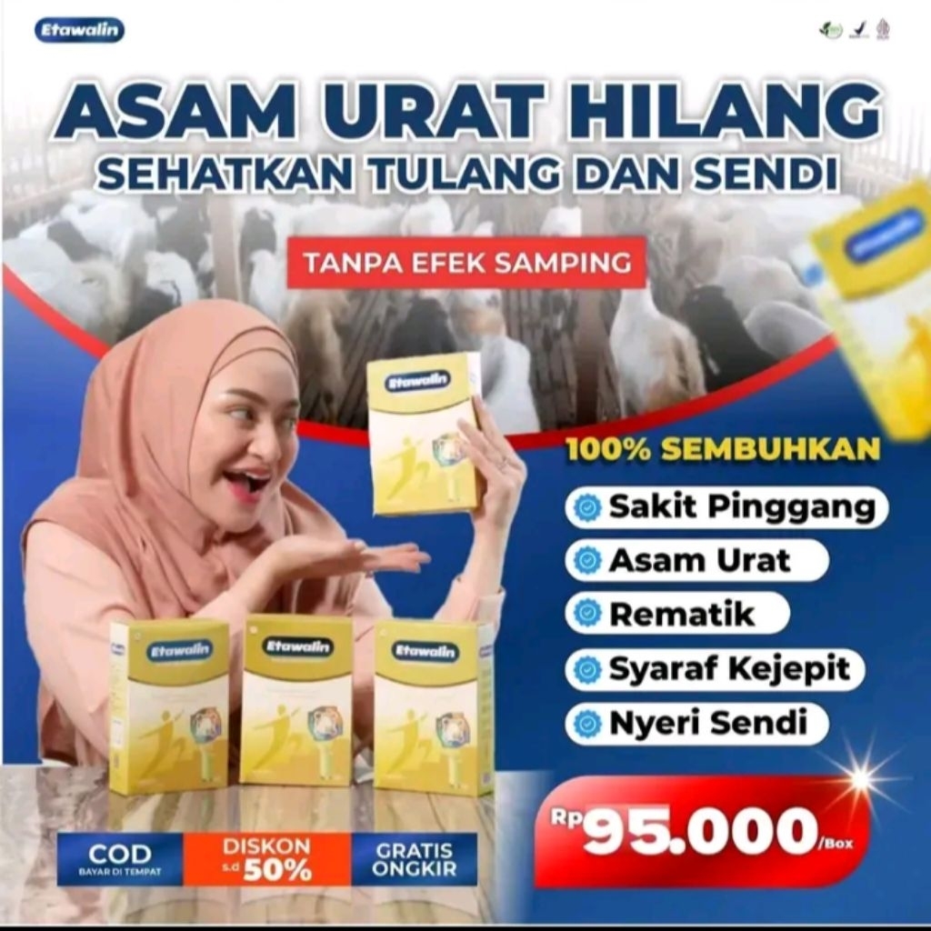 

Susu Etawalin 1 Box Original 100% Kesehatan Tulang Sendi - Atasi Asam Urat Rematik & Pegal Linu