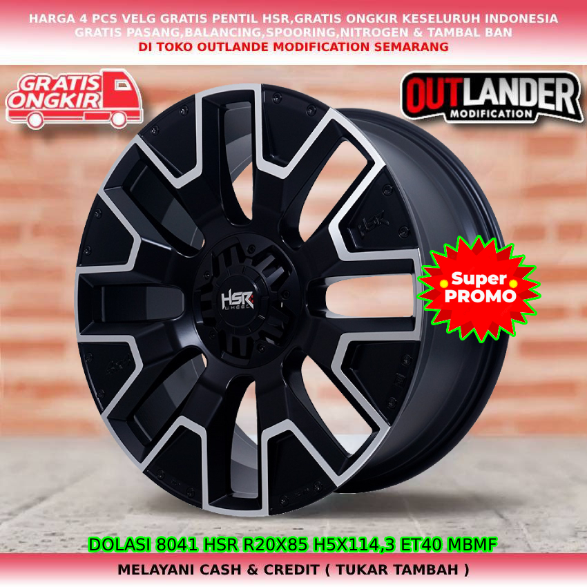VELG HSR VELG R20 PCD 5X114,3 UNTUK MOBIL RUSH|TERIOS|XTRAIL|XPANDER|CIVIC| DLL VELG HSR DOLASI R20