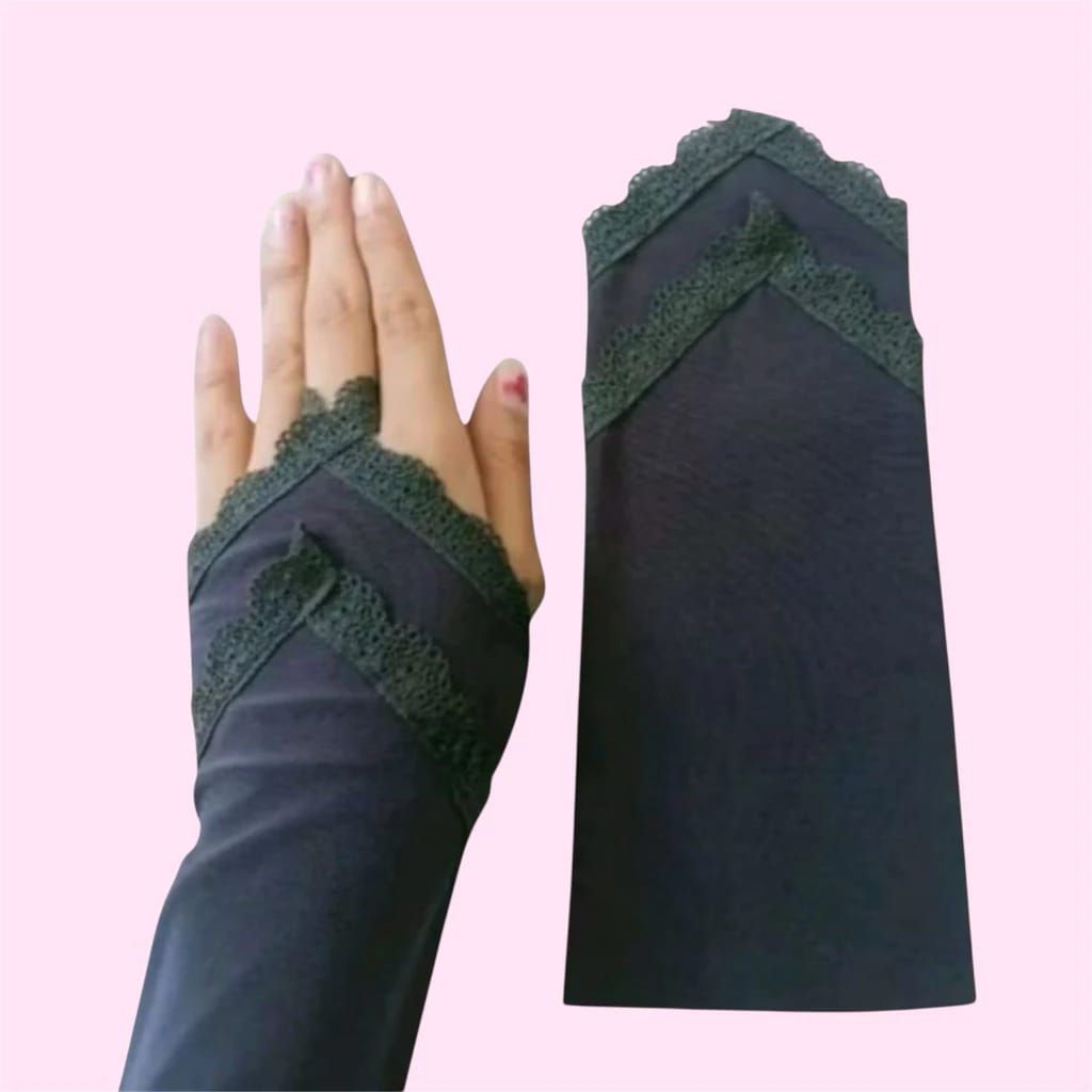 MANSET tangan renda brukat cincin/manset tangan panjang bahan adem