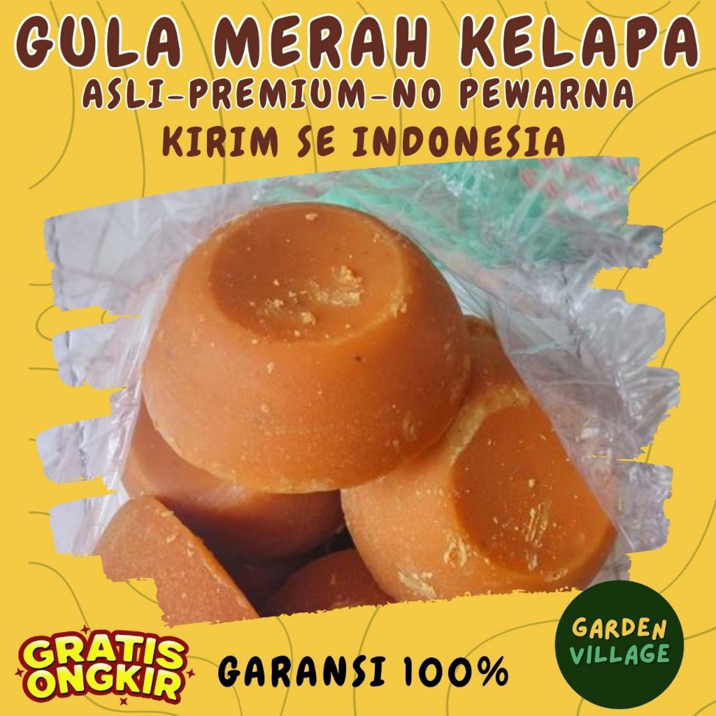 

GULA MERAH PREMIUM ISI 1KG 100% GULA KELAPA ASLI, TERMURAH DAN BERGARANSI