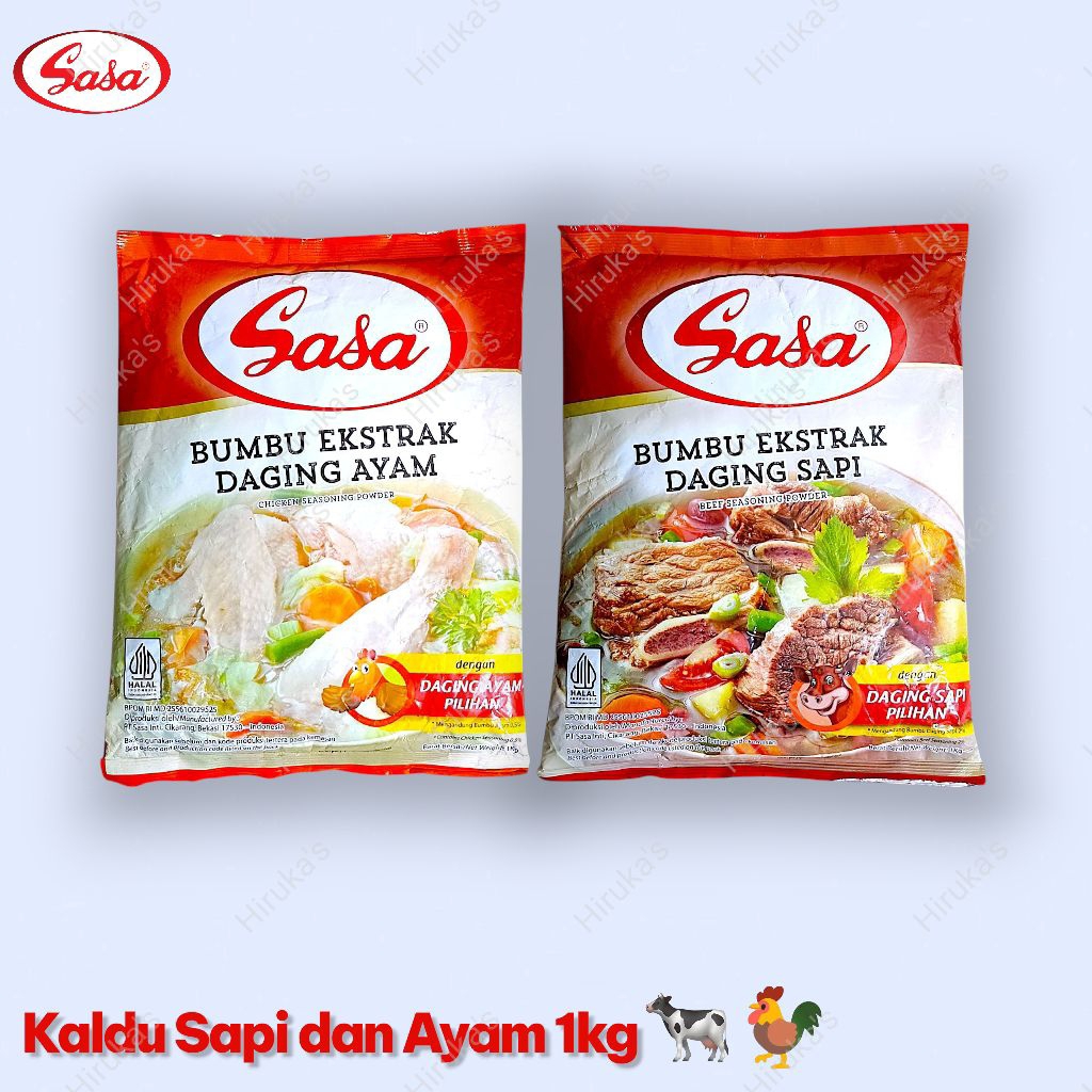 

Sasa Bumbu Kaldu Sapi & Ayam (1kg) /penyedap rasa / Kaldu Bumbu/ Bumbu Ekstrak