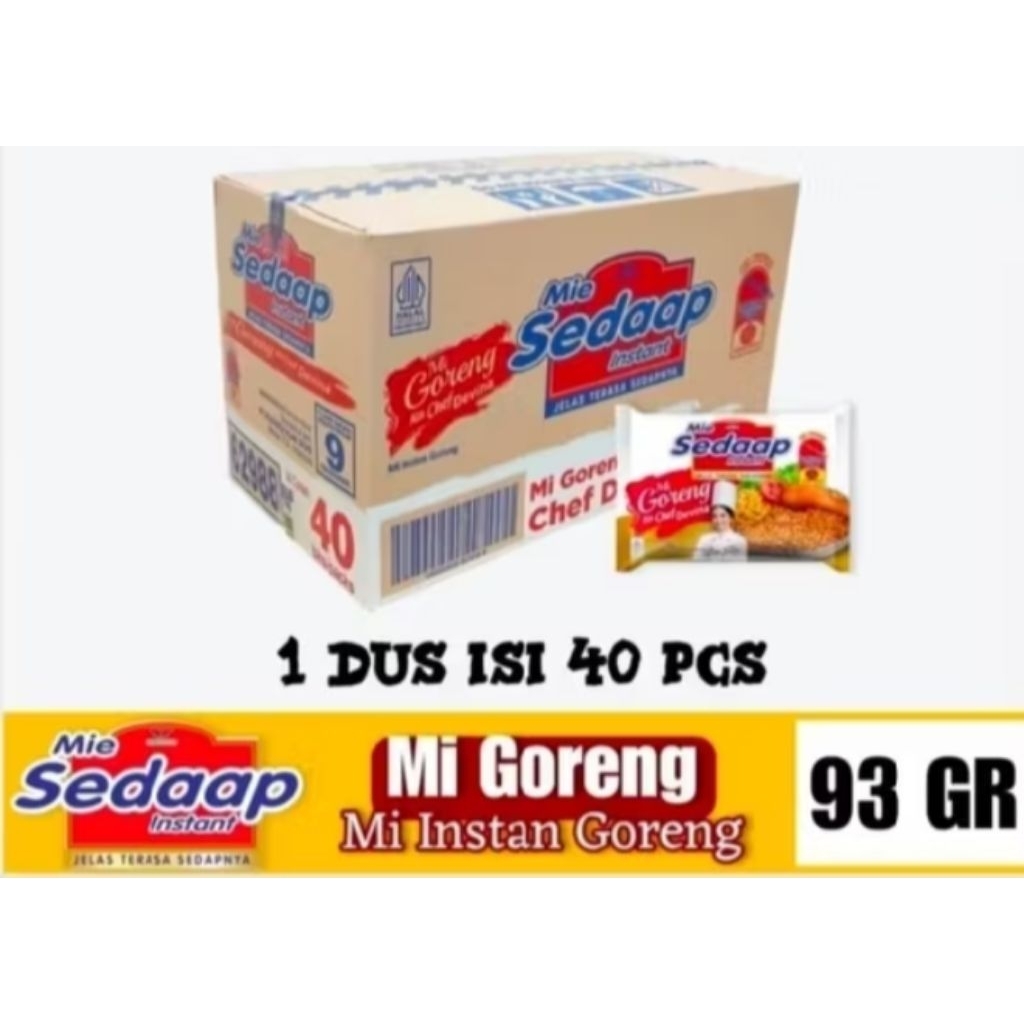 

Mie Sedaap Goreng Ala Chef Devina 93 gram ( 1 Dus Isi 40 Pcs )
