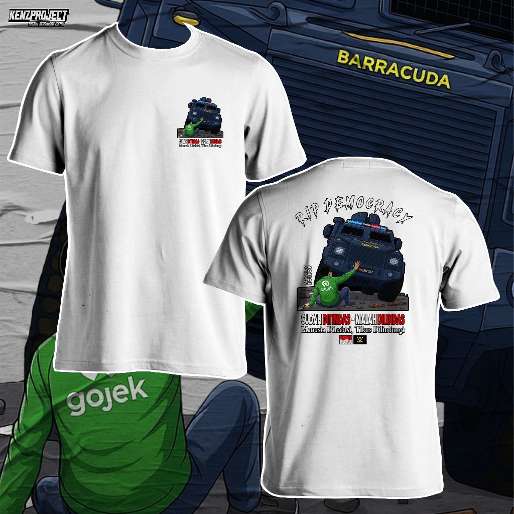 KAOS TSHIRT GOJEK RIP DEMOKRASI INDONESIA