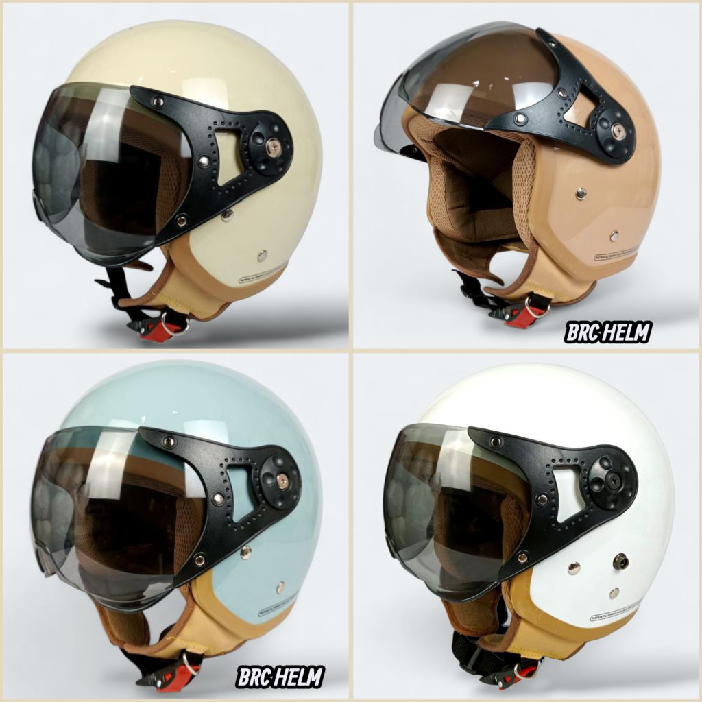 Helm Bogo Hijab Dewasa WANITA INCLUD Kaca Pilot Hitam  SNI ANTI PUSING Full Leher - helm hijab pilot
