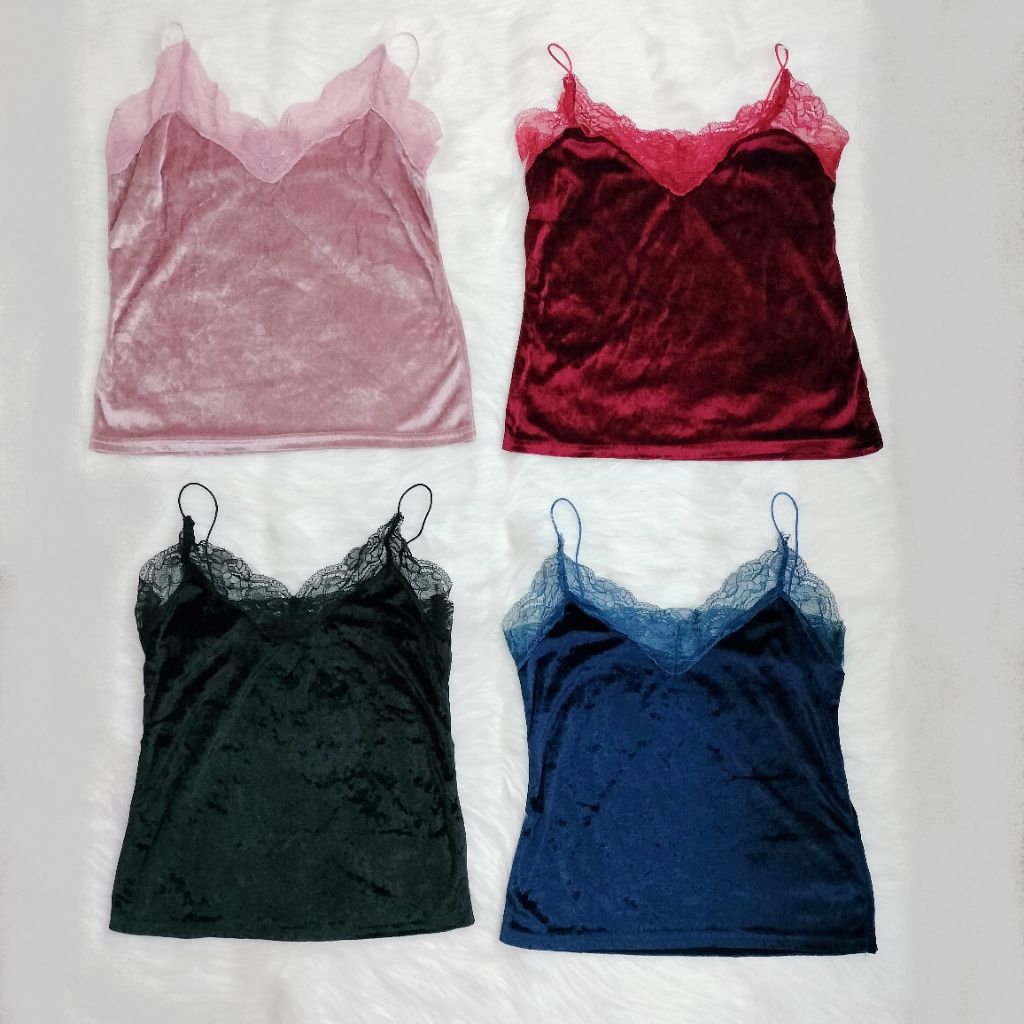 Atasan Tanktop Wanita Tanktop Velvet Wanita Atasan Beludru Wanita Atasan Velvet Wanita Tanktop Belud