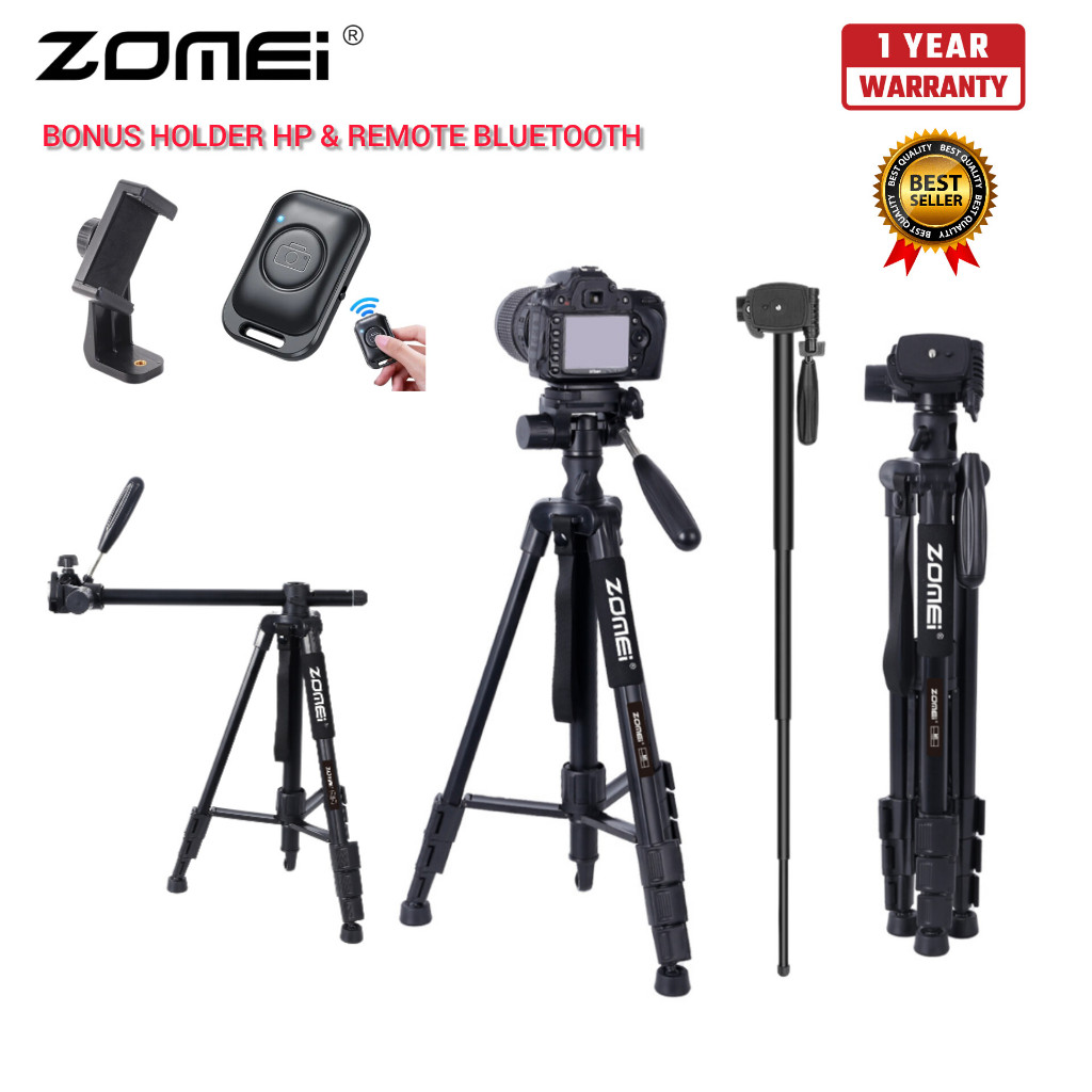 ZOMEI M1 Tripod Kamera Flat Lay Horizontal Overhead Camera DSLR Mirrorless Smartphone Tinggi 167cm