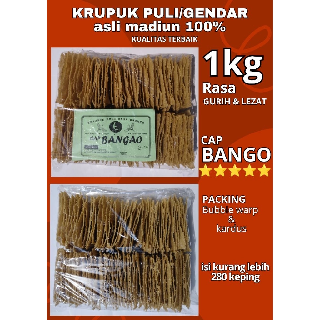 

KRUPUK PULI/GENDAR ASLI MADIUN 100%