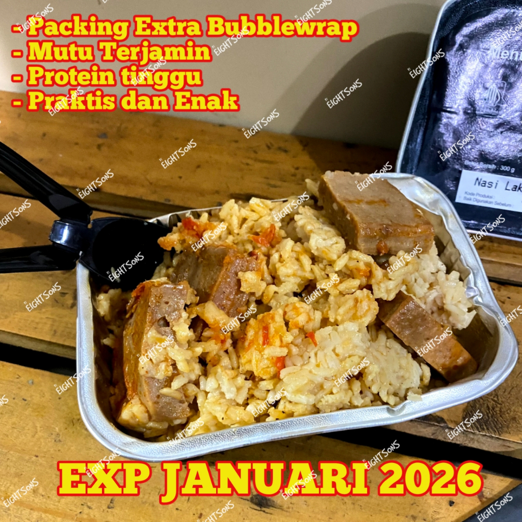 

Ransum Nasi Naraga Jatah TNI Ecer 1 Nasi exp 31 JANUARI 2025