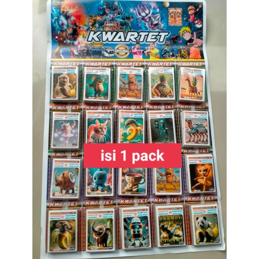 Mainan Wayang kwartet 1 papan isi 640 gambar