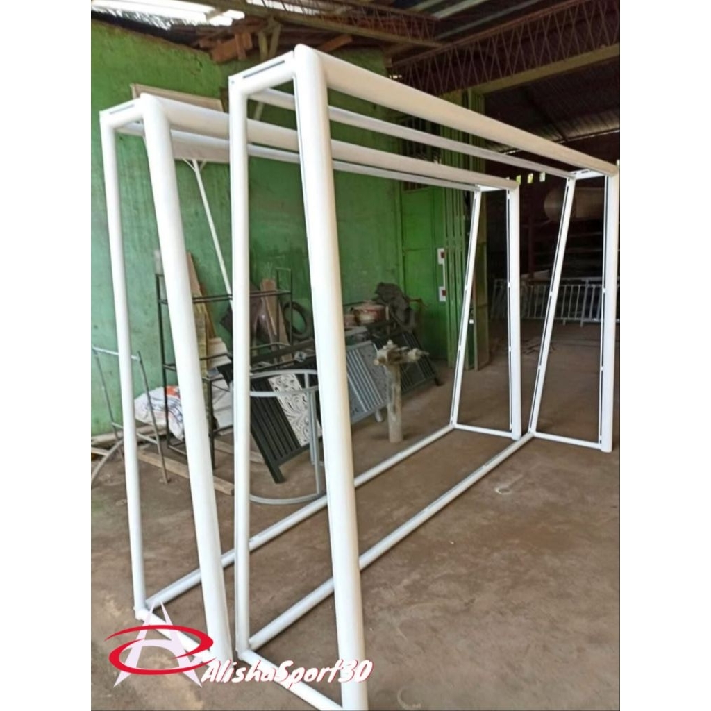 tiang gawang futsal portable 3x2 | geratis jaring gawang standar
