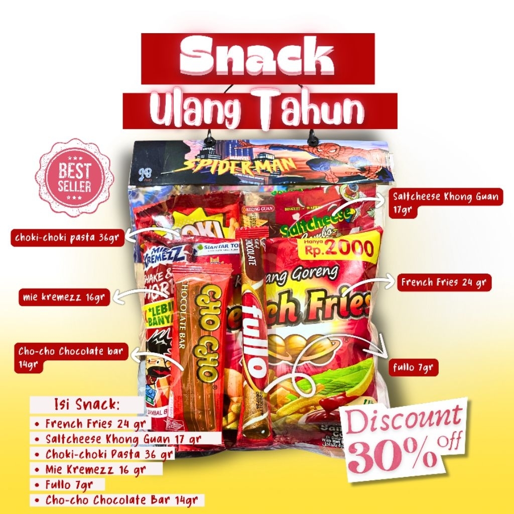 

SNACK ULANG TAHUN ANAK TERMURAH DAN BERKUALITAS | DISKON 30% | SIAP KIRIM | SNACK ULANG TAHUN | MAKANAN ULANG TAHUN | JAJANAN ULANG TAHUN ANAK | HAMPERS ULANG TAHUN | BINGKISAN ULANG TAHUN