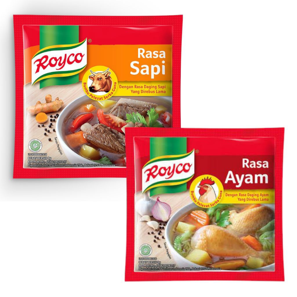 

TERMURAH Royco Bumbu Kaldu Ayam & Sapi Renceng isi 12 – Penyedap Gurih Masakan