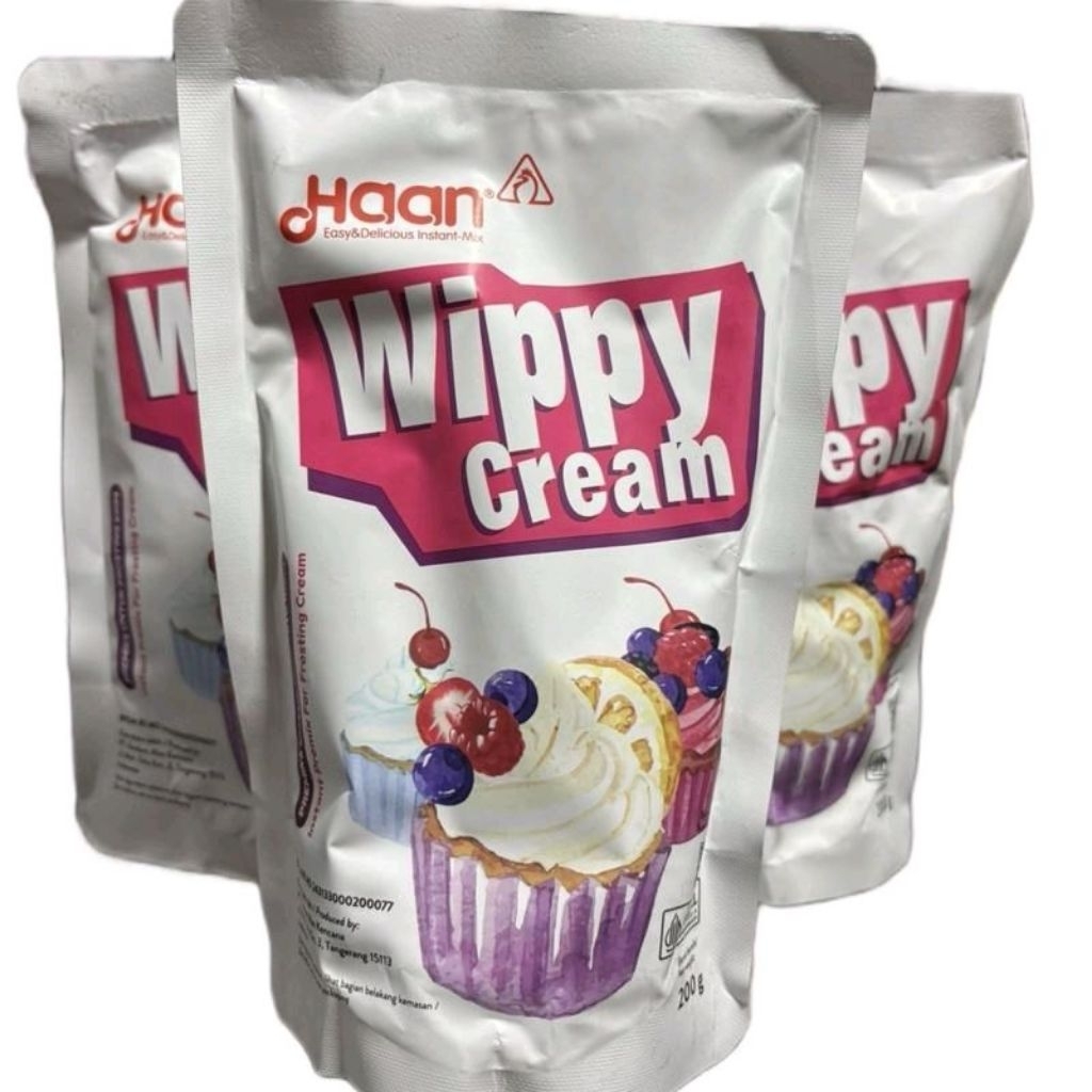 

Wippy Cream Haan Pouch 200gr / HAAN WIPPY CREAM POUCH 200gr / MURAH !!! HAAN WIPPY CREAM 200GR / WHIPPING CREAM BUBUK / WIPPY CREAM BOLU KUE ROTI BAKING / WIPPY CREAM Best Seller di Shopee