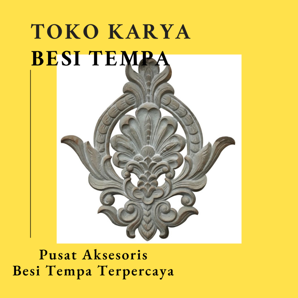 Ornamen Pagar Besi OR-1054 / Master Tengah Pagar/Gerbang Mewah / Ornamen Pagar Besi Piring / Ornamen