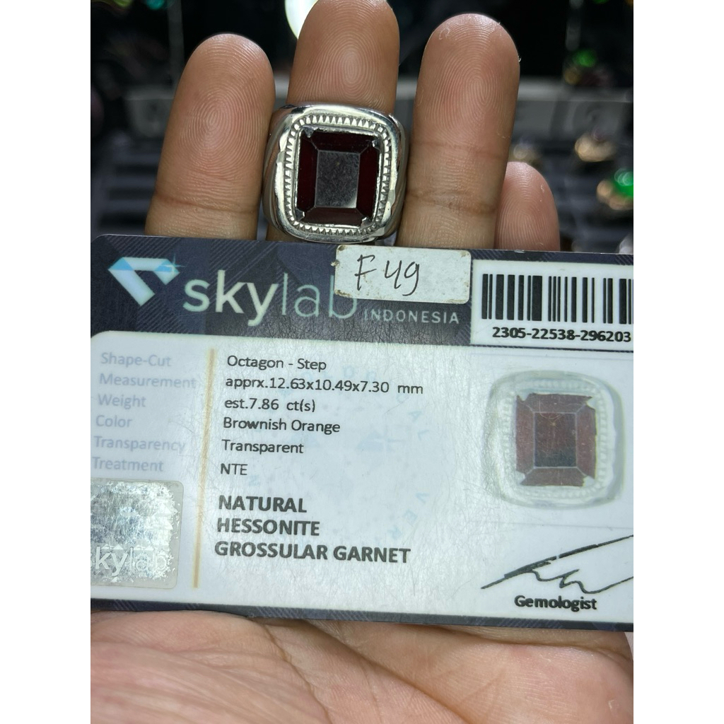 Garnet Hesonite kotak sudah memo