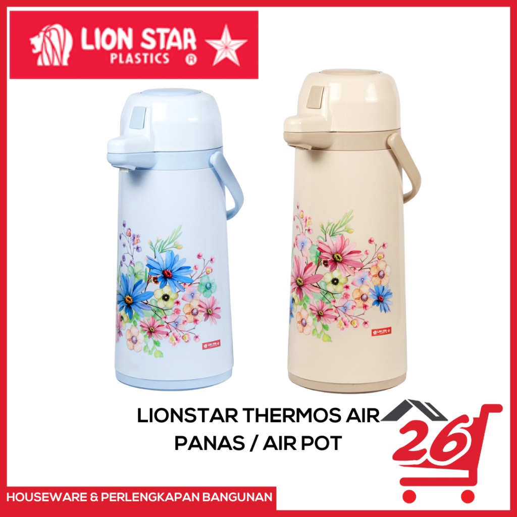 LION STAR Thermos Air Panas Pencet / Vacuum Termos Air Panas / Termos Air Panas Pencet Lion Star AP